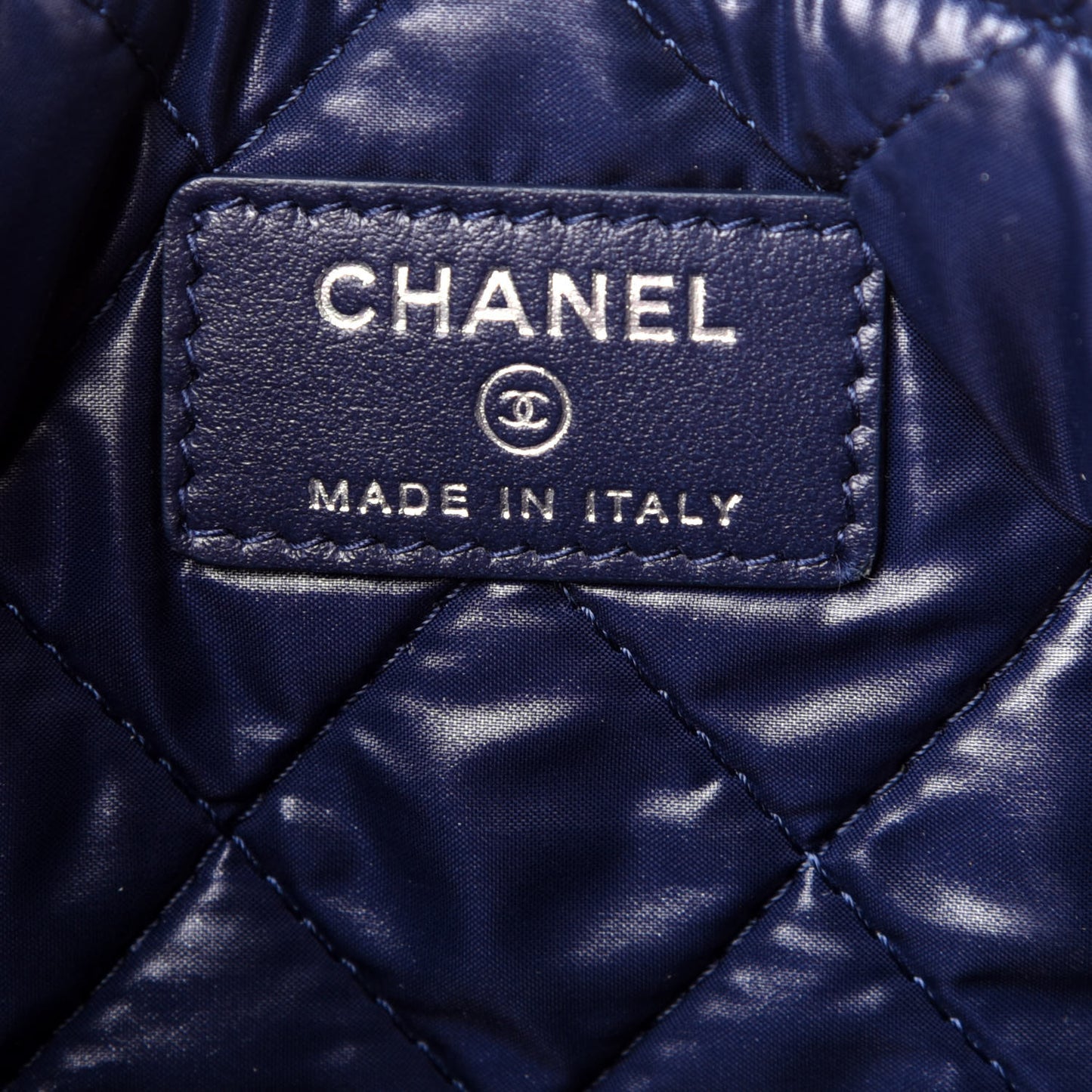 Caviar Quilted Small Pouch Navy