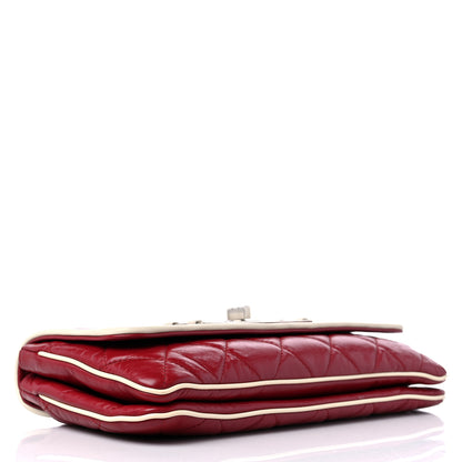 Chanel Lambskin Quilted East West Flap Red 3 of 10