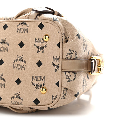 MCM Visetos Boston Bag Beige 9 of 10