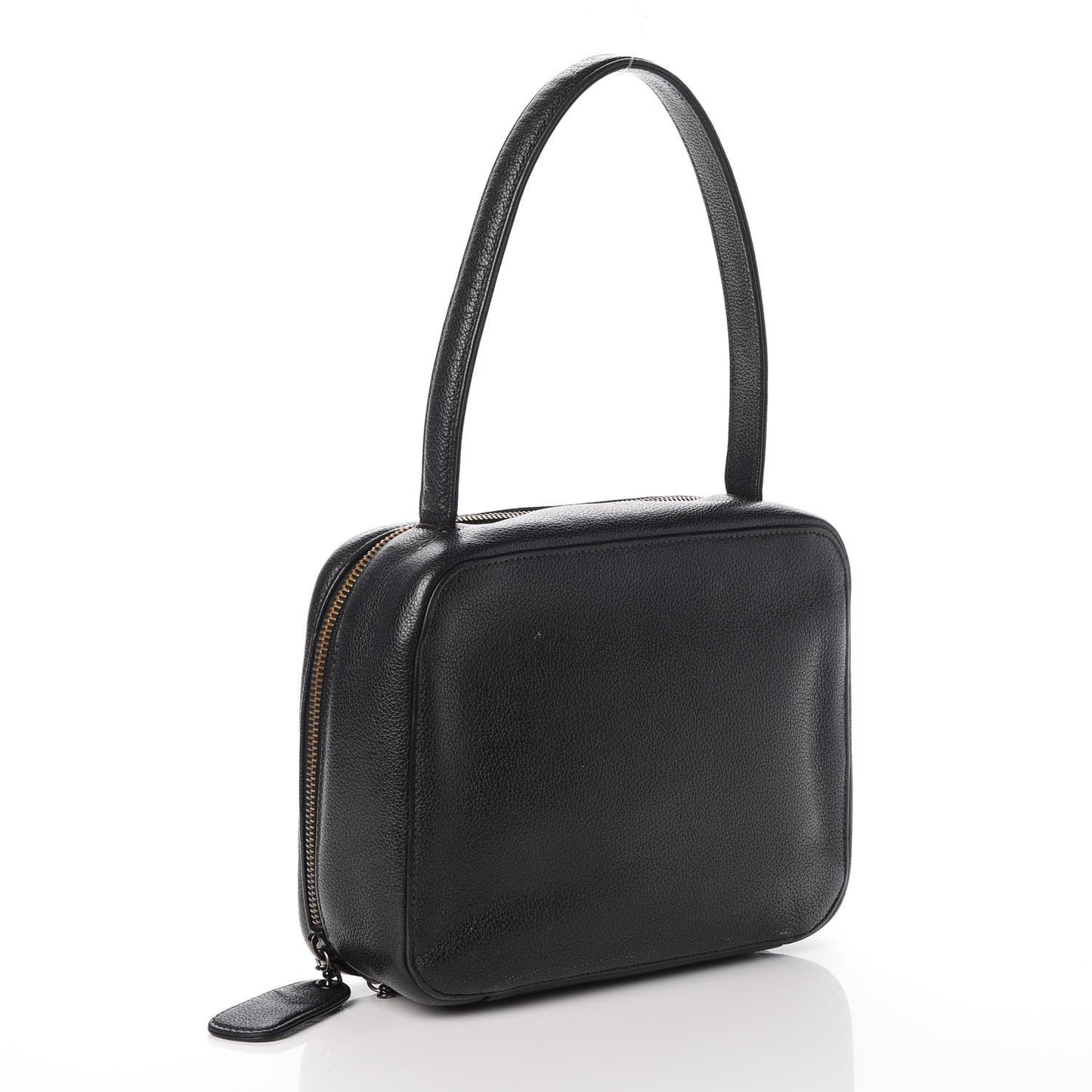 Calfskin CC Top Handle Bag Black