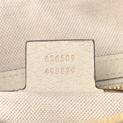 Gucci GG Supreme Monogram Flora Web Small Ophidia Half Moon Hobo White 7 of 9