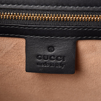 Gucci Calfskin Medium Sylvie Top Handle Bag Black 6 of 7