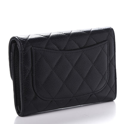 Chanel Caviar Quilted Small Flap Wallet Black 3 of 10