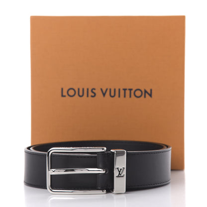 Louis Vuitton Calfskin 35mm Pont Neuf Belt 75 30 Black 6 of 6