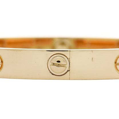 Cartier 18K Yellow Gold 4 Diamond LOVE Bracelet 16 5 of 9