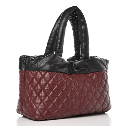 Chanel Lambskin Quilted Medium Coco Cocoon Reversible Tote Black 4 of 13