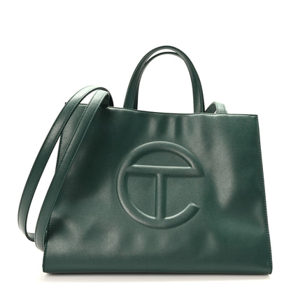 Telfar Vegan Leather Medium Shopping Bag Dark Olive 1 of 8