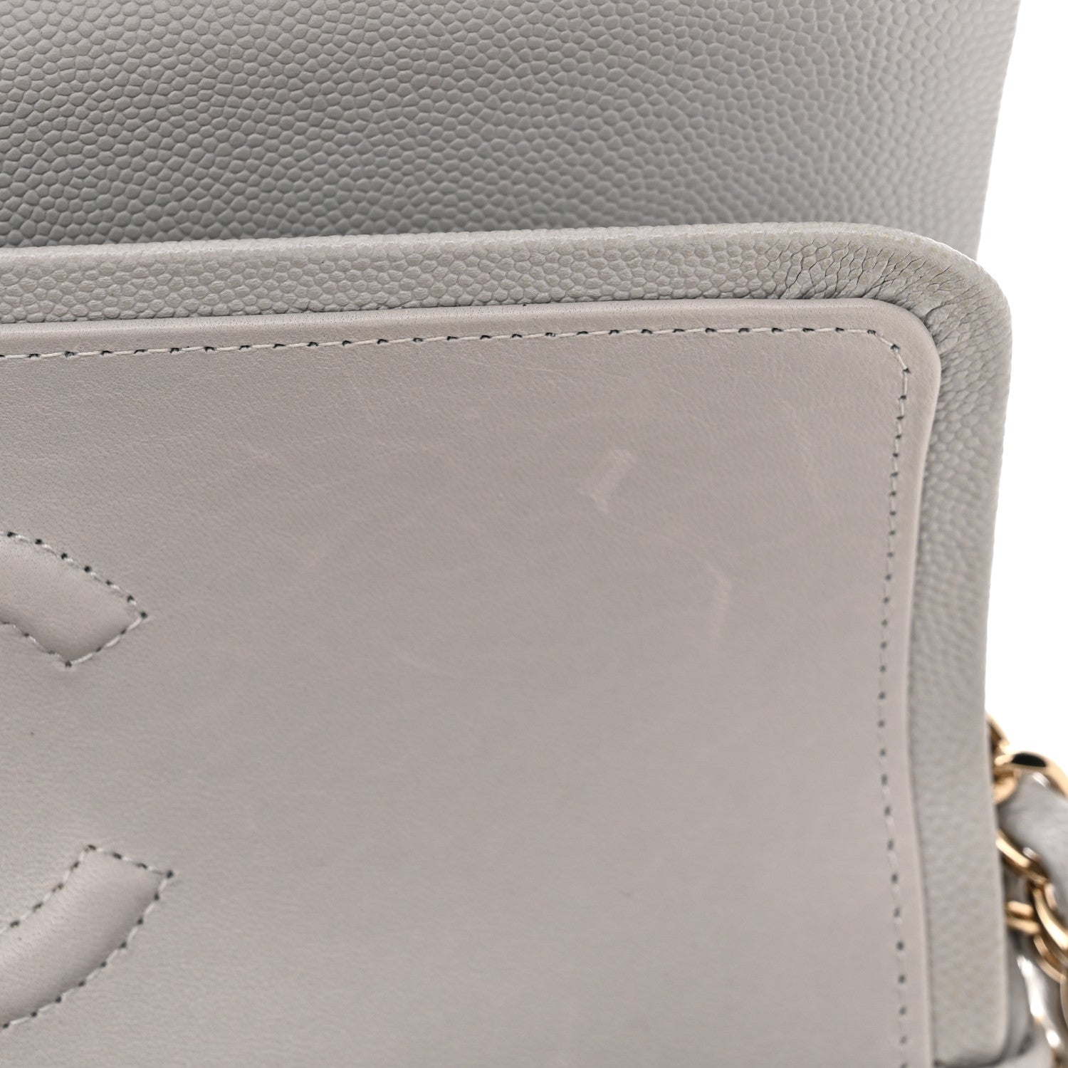 Chanel Caviar Quilted Small Double Flap Grey 11 of 13