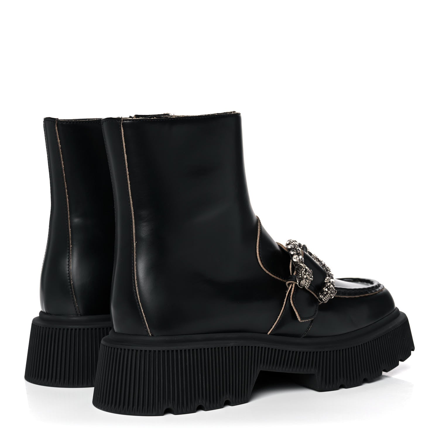 Gucci Cordovan Lux Dionysus Hunder Boots 39 Black 4 of 12