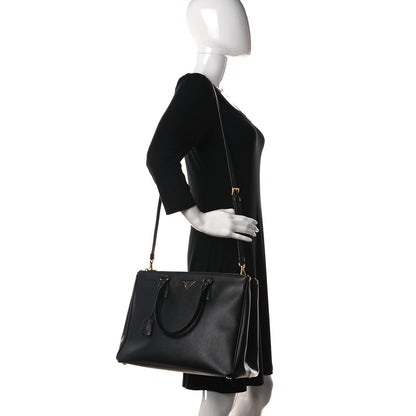 Prada Saffiano Large Galleria Double Zip Tote Black 2 of 11