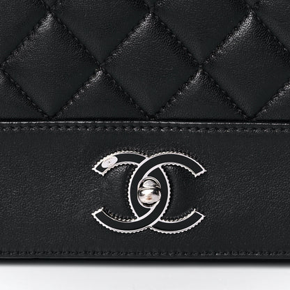Chanel Sheepskin Quilted Vintage Mademoiselle Flap Black 8 of 14