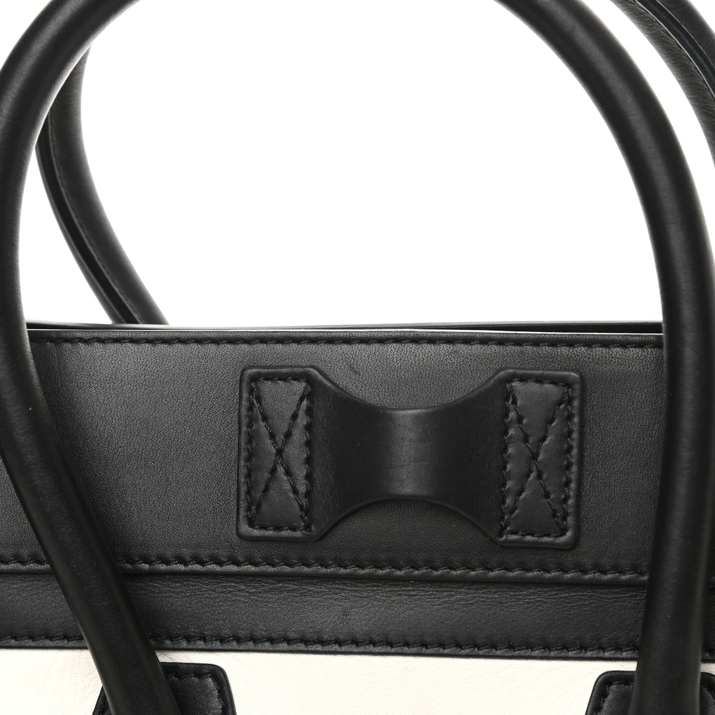 Bullhide Calfskin Mini Bi-Color Luggage Black White