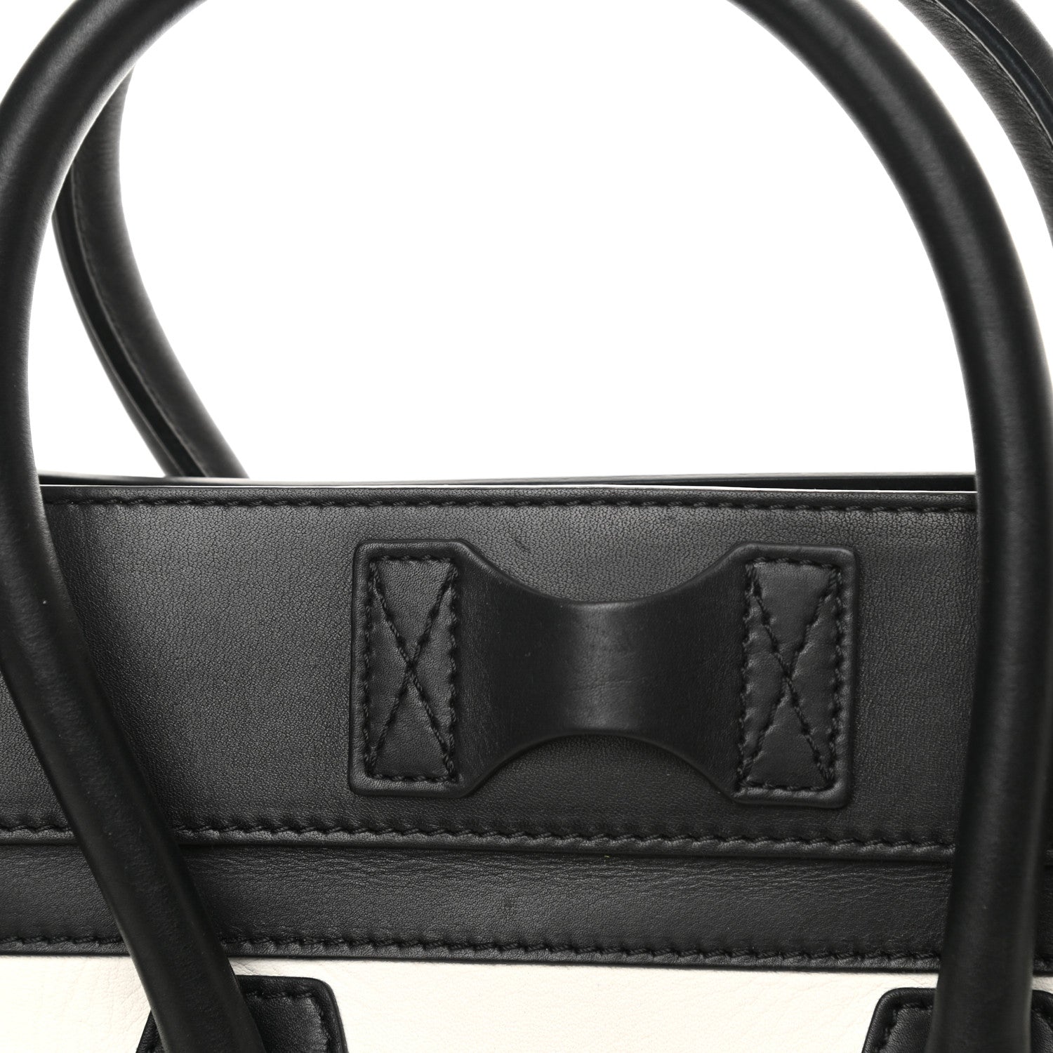Celine Bullhide Calfskin Mini Bi-Color Luggage Black White 12 of 12
