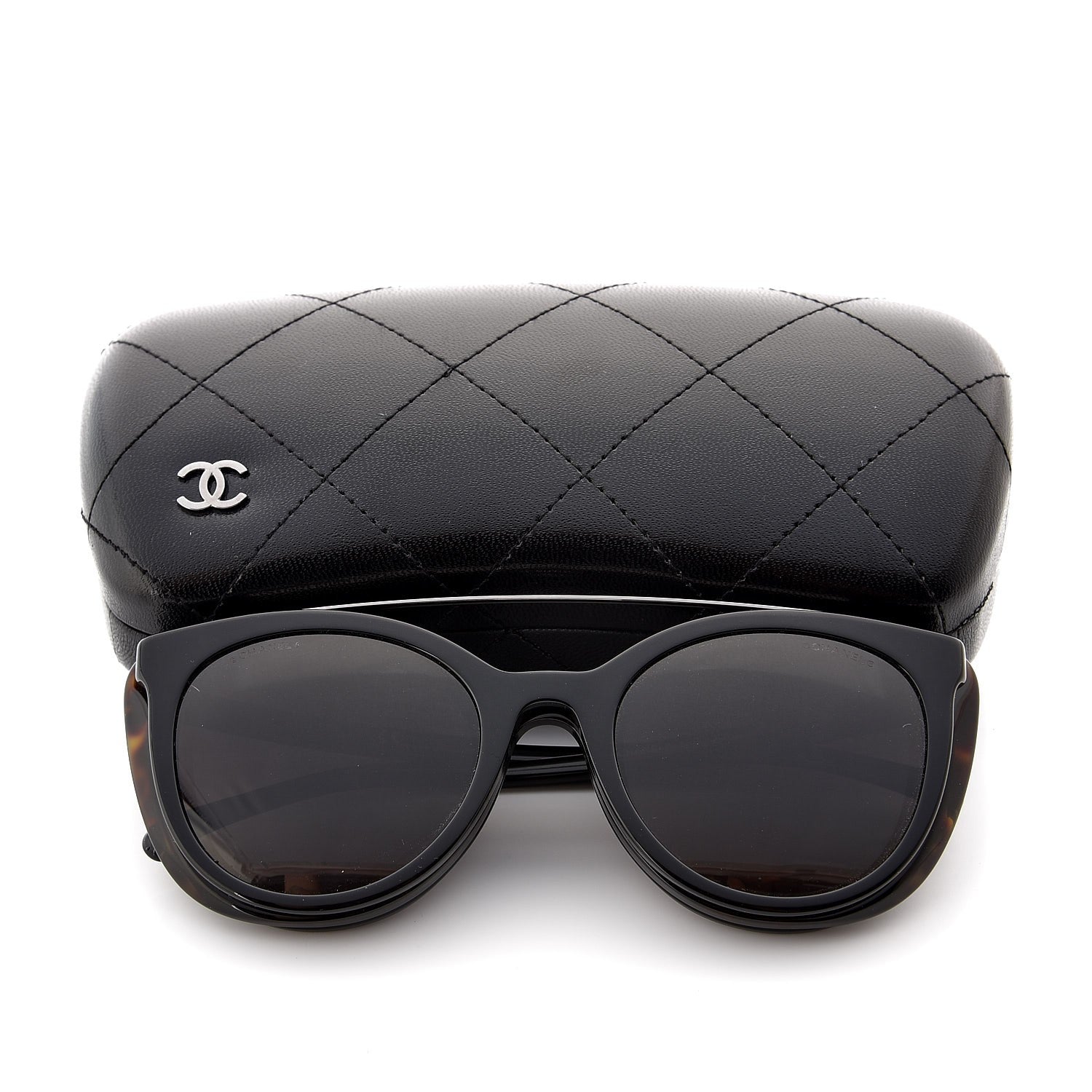Chanel Clip On Sunglasses 5390 Black Tortoise 14 of 14
