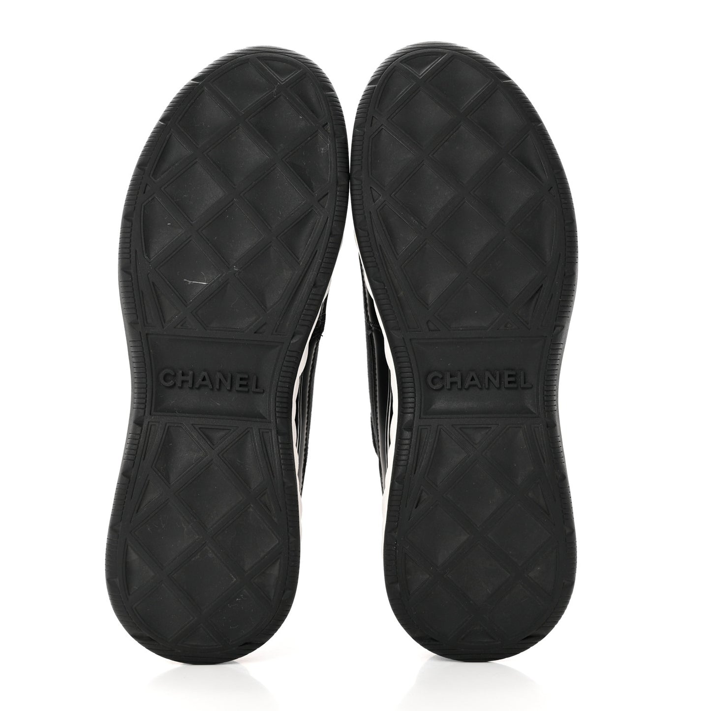 Velvet Calfskin Mixed Fibers CC Sneakers 39.5 Black