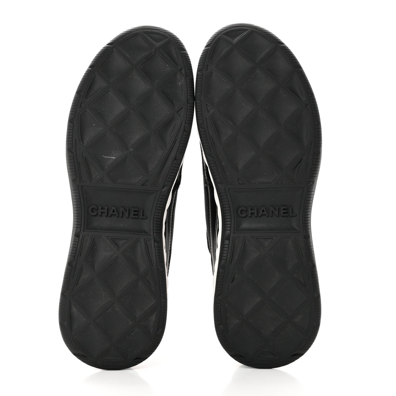 Chanel Velvet Calfskin Mixed Fibers CC Sneakers 39.5 Black 5 of 9