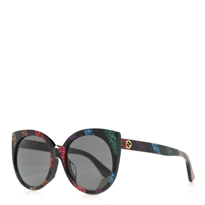 Gucci Glitter Acetate Cat Eye Sunglasses GG0325SA Black 2 of 8