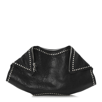 Alexander McQueen Calfskin Studded De Manta Clutch Black 1 of 7