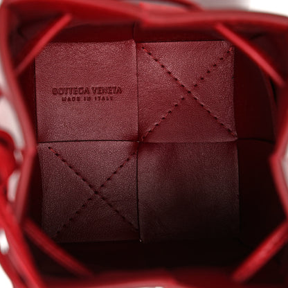 Bottega Veneta Nappa Maxi Intrecciato Mini Cassette Bucket Bag Dark Red 5 of 9