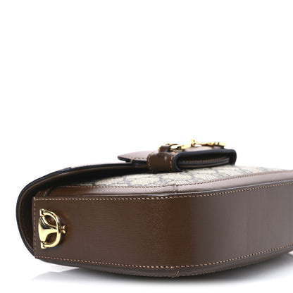 Gucci GG Supreme Monogram Web Mini Horsebit 1955 Shoulder Bag Beige Brown Sugar 10 of 13