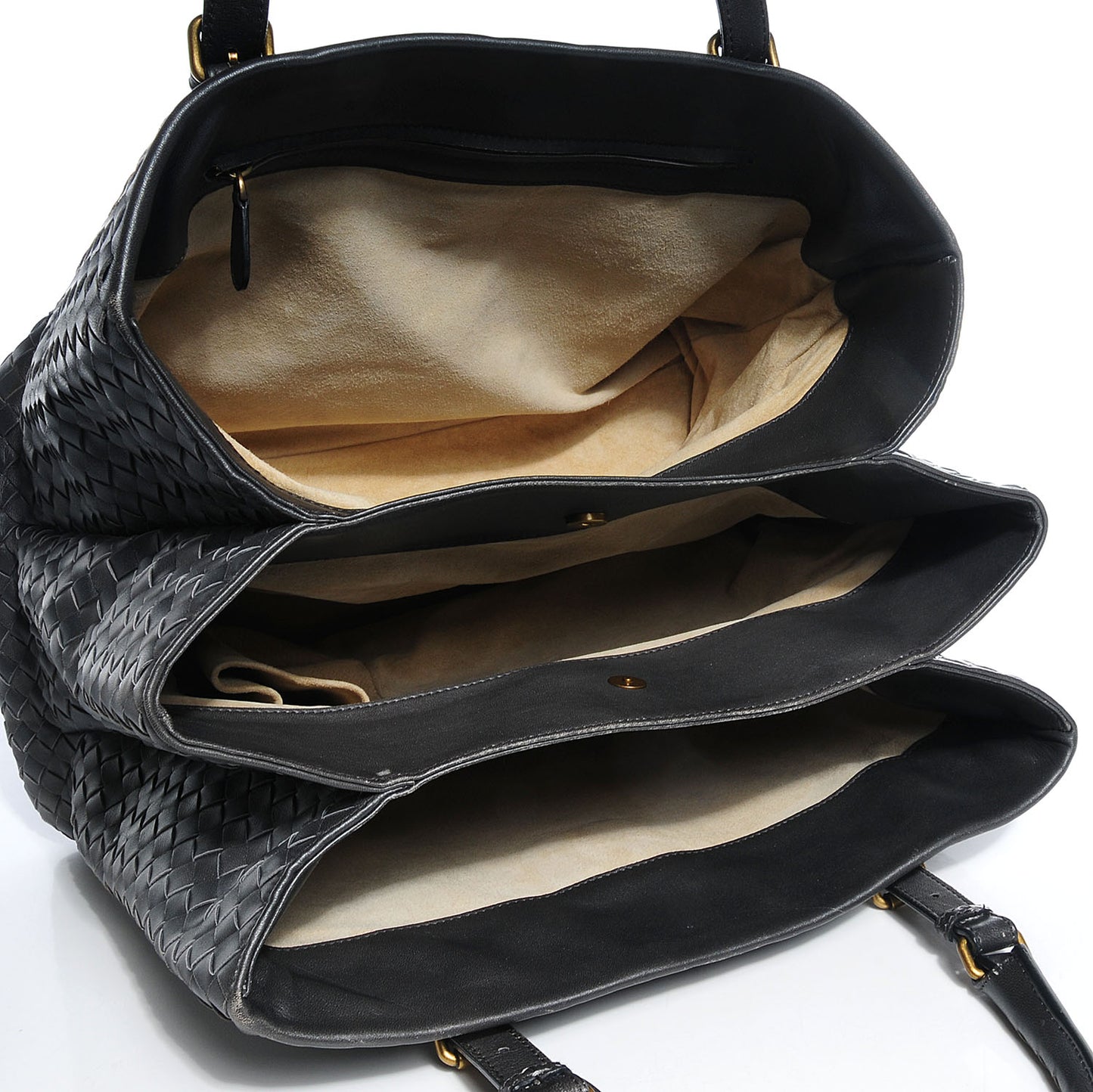 Nappa Intrecciato Medium Roma Tote Ferro