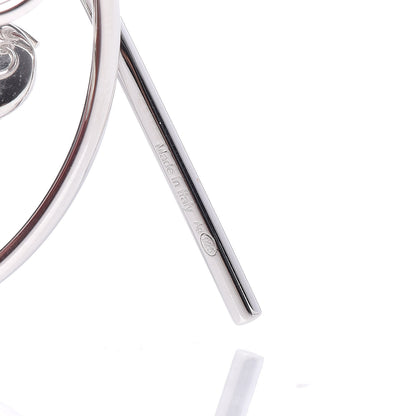Hermes Sterling Silver MM Loop Earrings 3 of 7