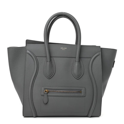 Celine Drummed Calfskin Mini Luggage Kohl 1 of 9