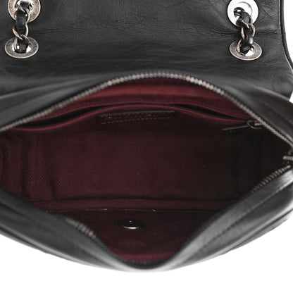 Chanel Aged Calfskin Quilted Small Easy Flap Black 5 of 10