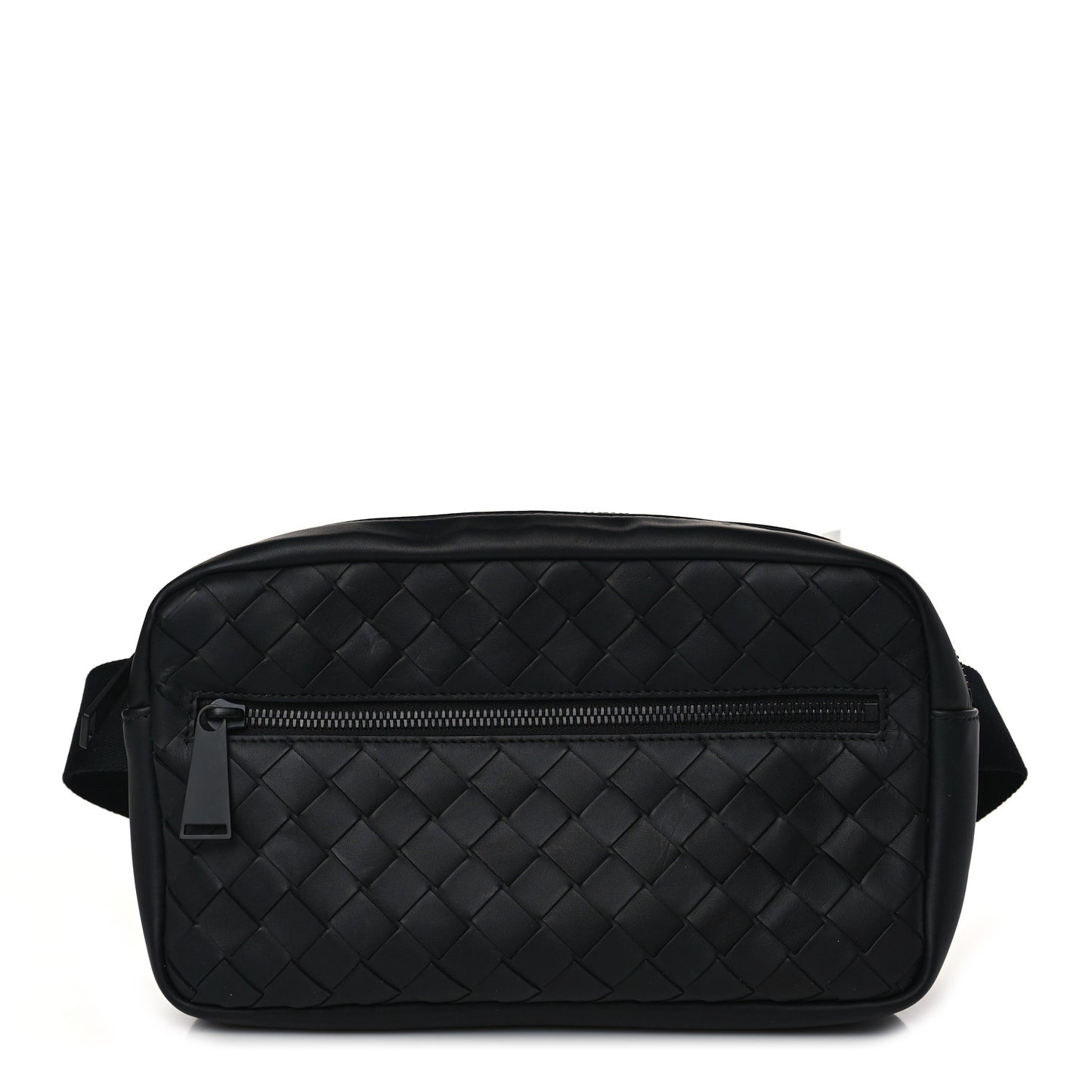 Nappa Intrecciato Belt Bag Black