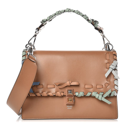 Fendi Vitello Liberty Whipstitch Bow Kan I Shoulder Bag Orzo Multicolor 1 of 7