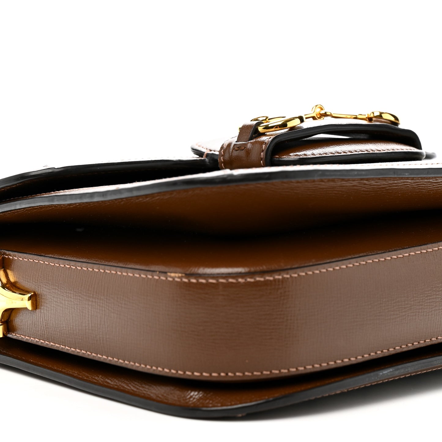 GG Supreme Monogram Horsebit 1955 Shoulder Bag Beige Brown Sugar
