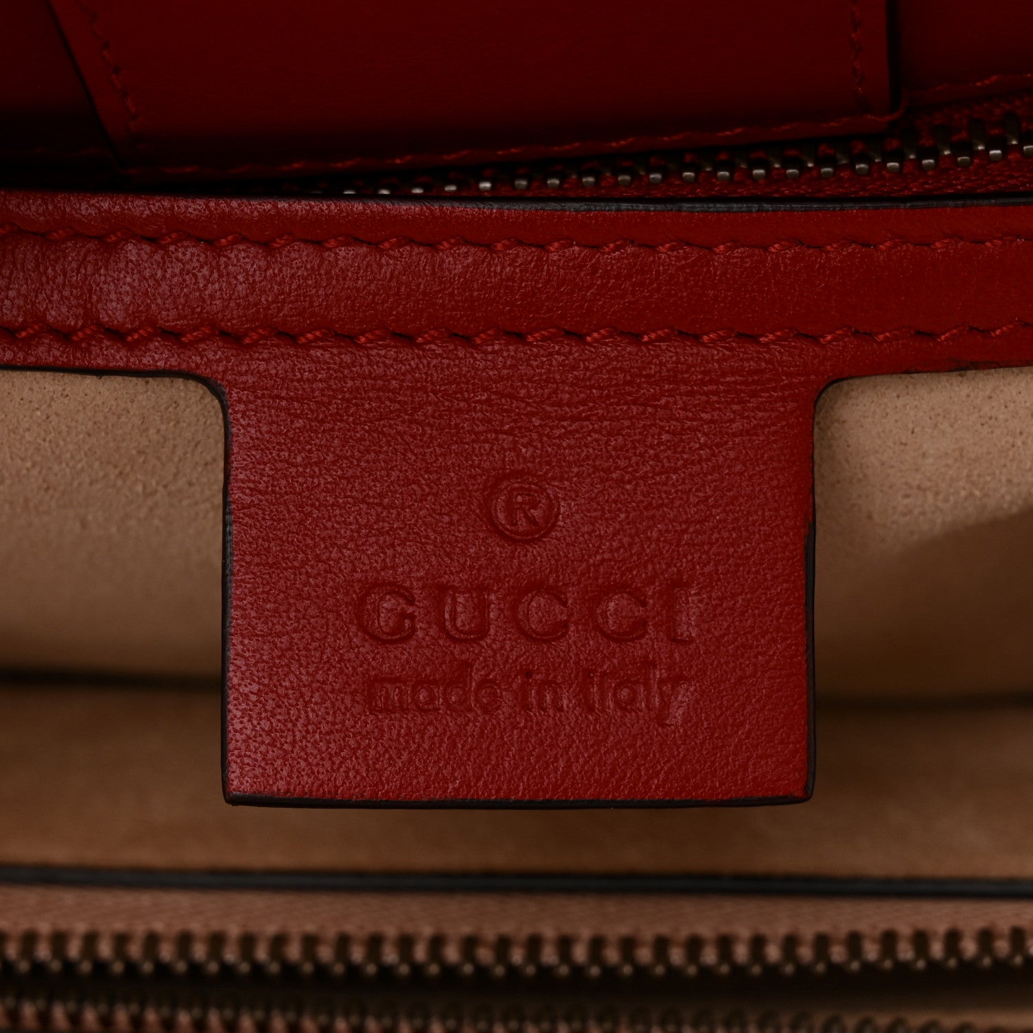 Gucci Calfskin Matelasse Small GG Marmont Tote Hibiscus Red 5 of 9