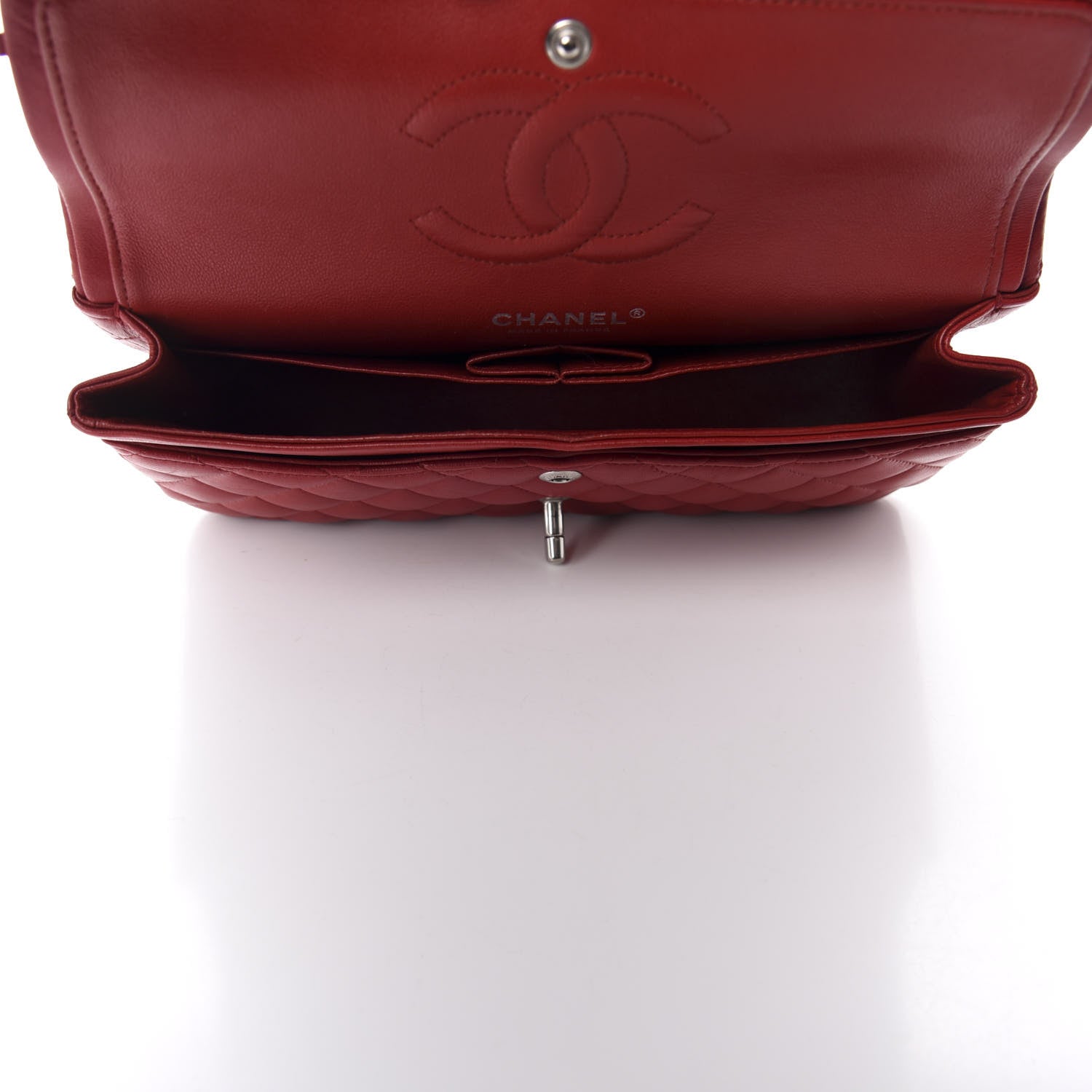 Chanel Lambskin Quilted Medium Double Flap Red 5 of 21