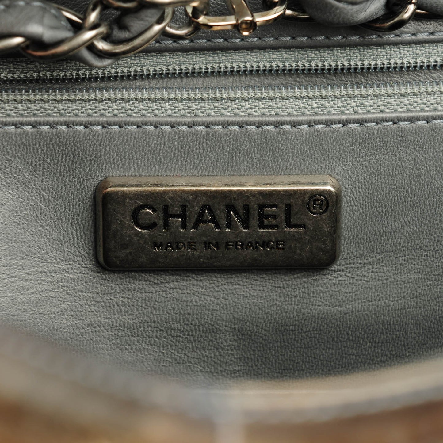 Metallic Alligator Jumbo Single Flap Grey