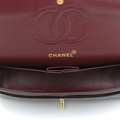 Chanel Lambskin Quilted Medium Double Flap Black 10 of 17