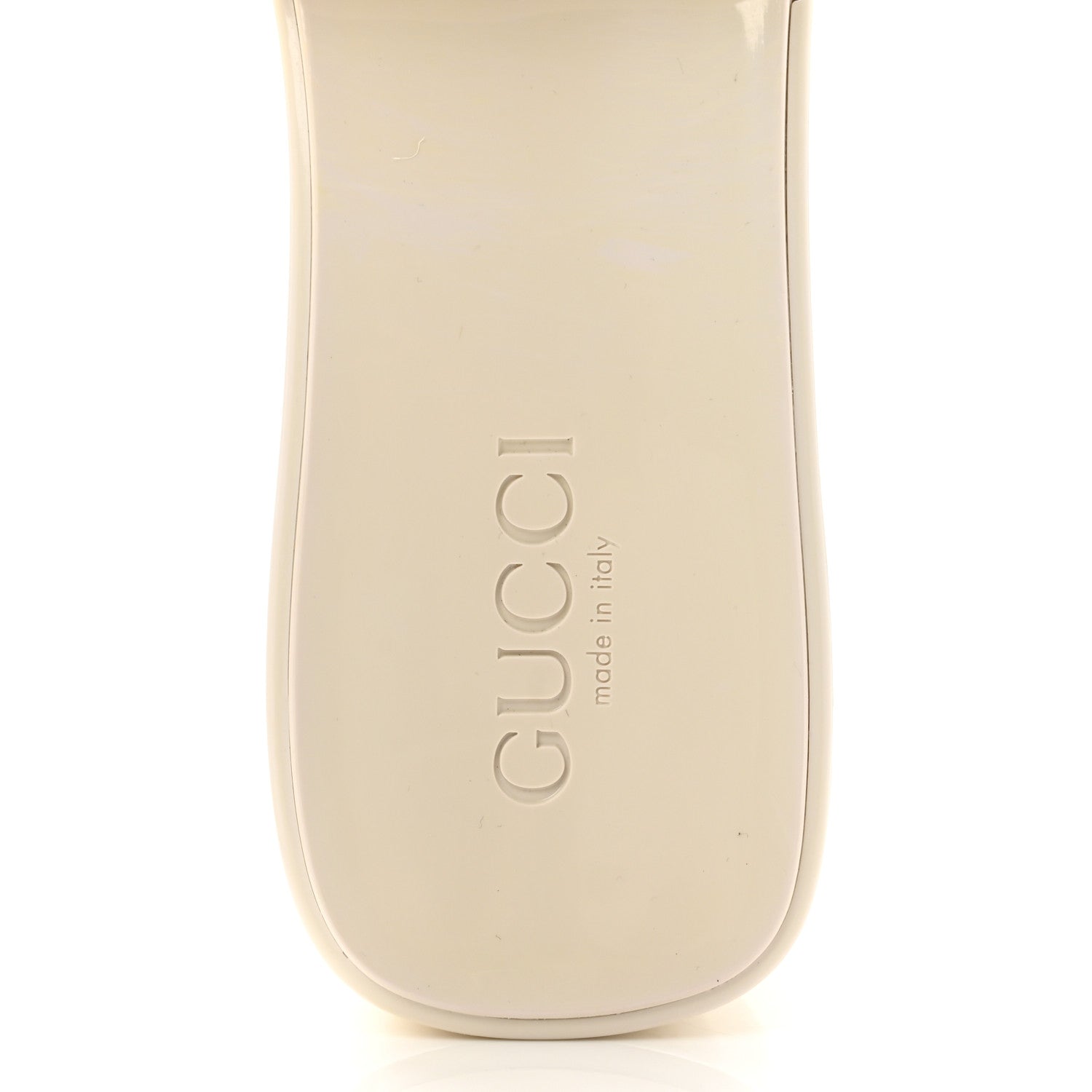 Gucci Rubber Gucci Logo Womens Platform 20/60mm Slide Sandals 40 Mystic White 7 of 10