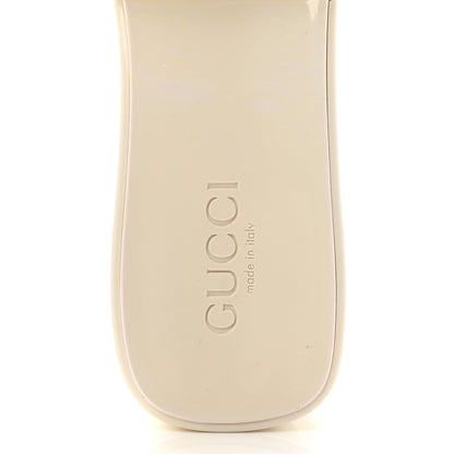 Gucci Rubber Gucci Logo Womens Platform 20/60mm Slide Sandals 40 Mystic White 7 of 10