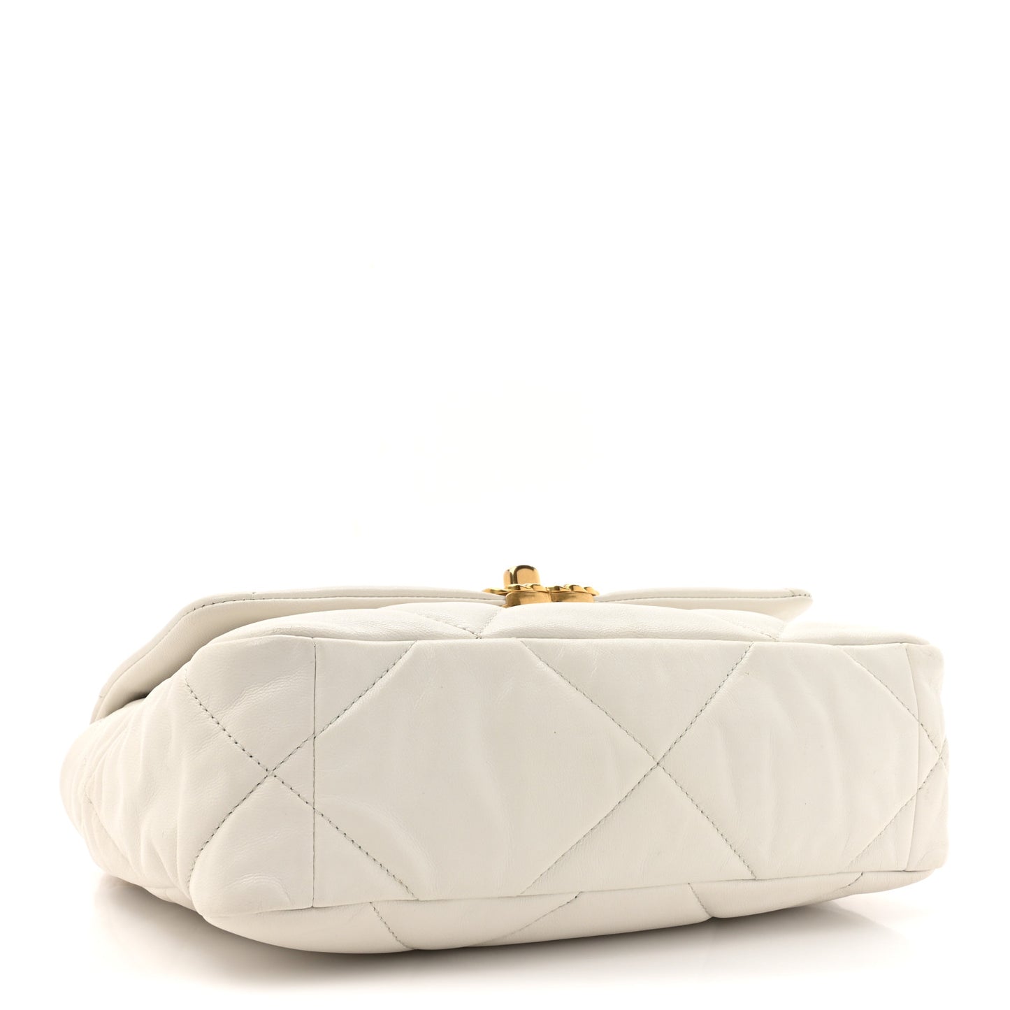Lambskin Quilted Medium Chanel 19 Flap White