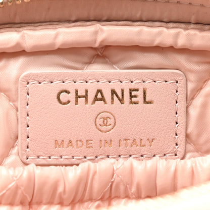 Chanel Caviar Quilted Small Curvy Pouch Cosmetic Case Light Pink 6 of 8