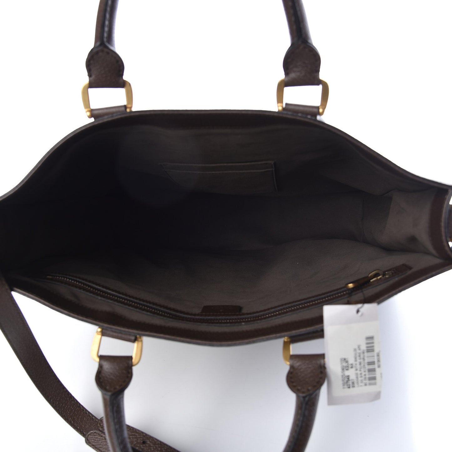 GG Supreme Monogram Web Animalier Bee Vertical Tote Brown