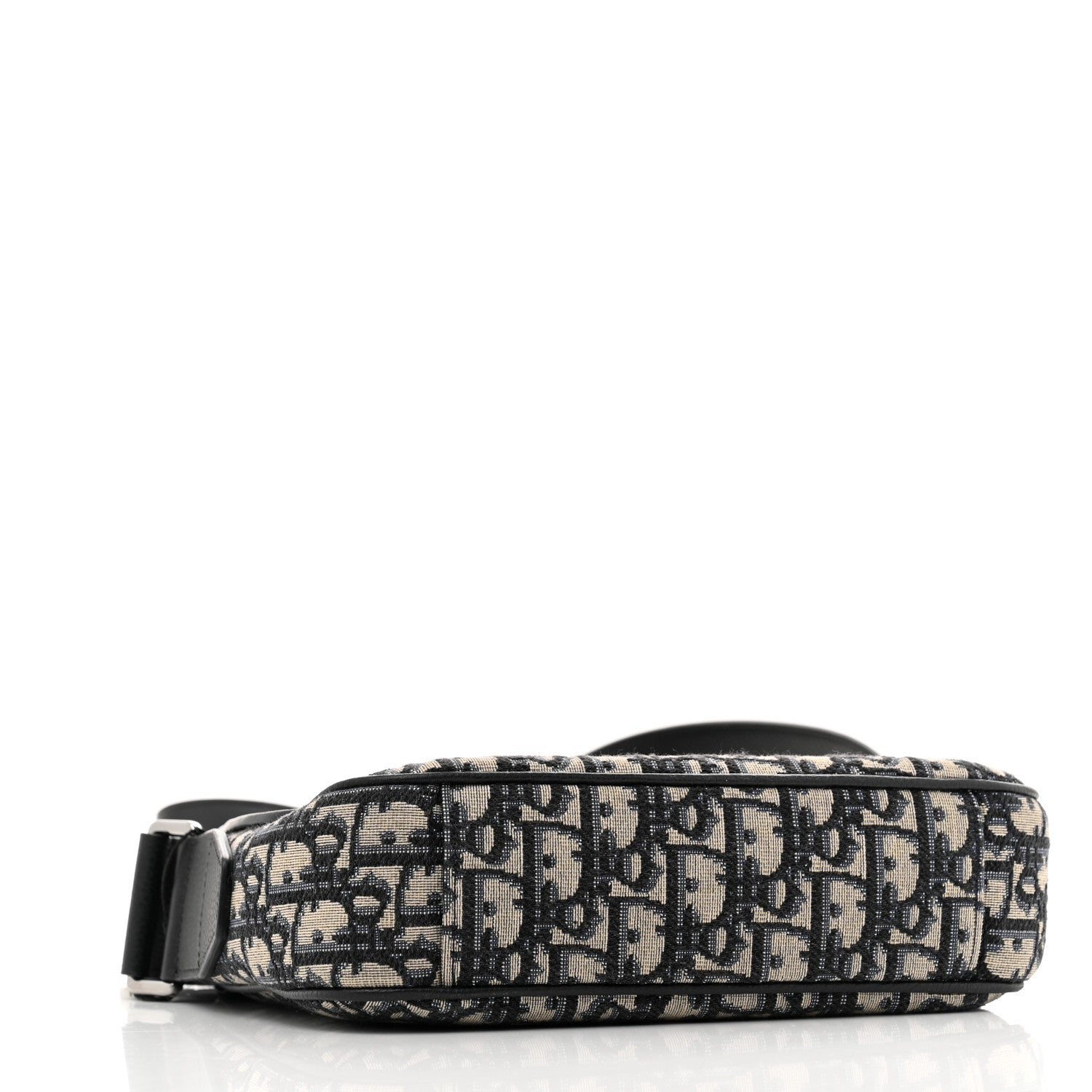 Christian Dior Grained Calfskin Oblique Mini Saddle Messenger Black 4 of 13