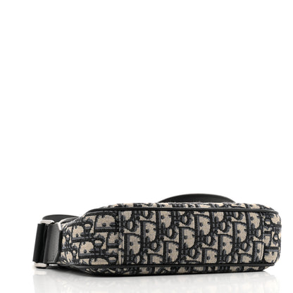 Christian Dior Grained Calfskin Oblique Mini Saddle Messenger Black 4 of 13