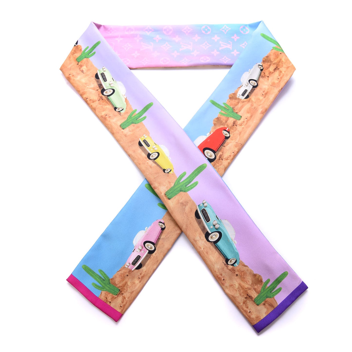 Silk Monogram Desperado Bandeau Blue