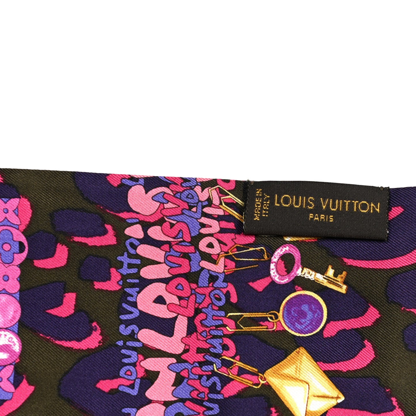 Silk Leopard Charms Bandeau Fuchsia