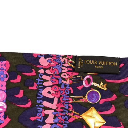Louis Vuitton Silk Leopard Charms Bandeau Fuchsia 3 of 3