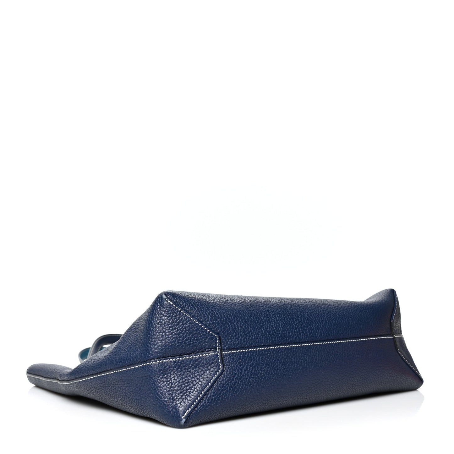 Taurillon Clemence Double Sens 36 Reversible Tote Bleu Sapphire Bleu Izmir