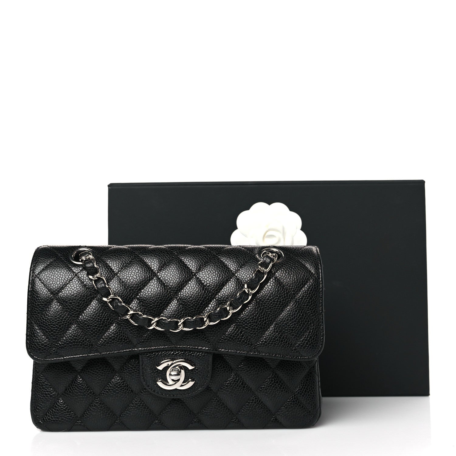 Chanel Caviar Quilted Small Double Flap Black 10 of 10