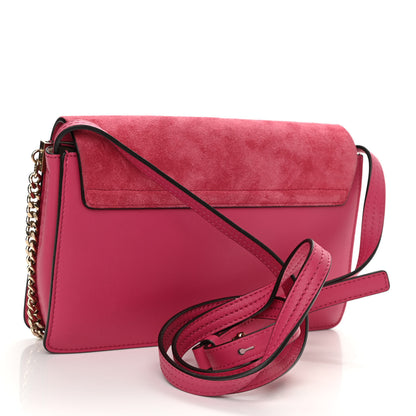 Chloe Suede Calfskin Small Faye Shoulder Bag Fuchsia Rose 3 of 10