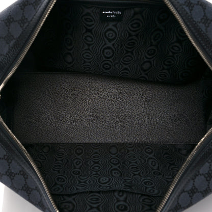 Gucci X BALENCIAGA BB Monogram Web Graffiti Medium Ophidia Carry-On Duffle Bag Black 4 of 11