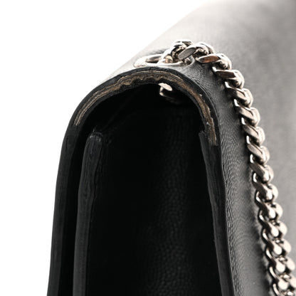 Saint Laurent Grain De Poudre Medium Classic Monogram Kate Satchel Black 11 of 12
